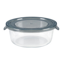 Combo bowl  in borosilicate glass and PP lid  H74mm 950ml