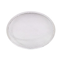 Grille à pizza ronde aluminium à fond ajouré  H4mm