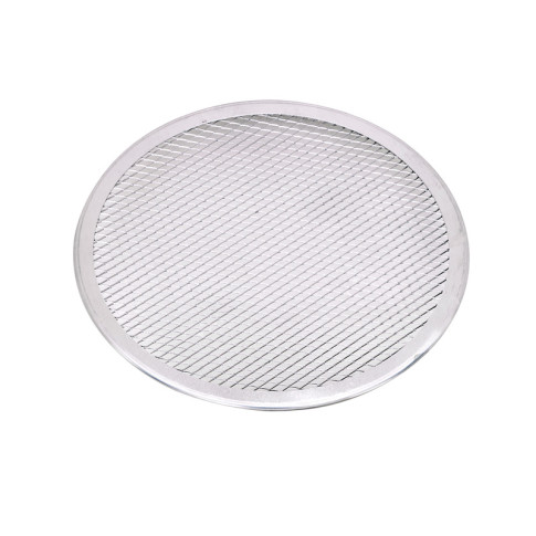 Grille à pizza ronde aluminium à fond ajouré  H4mm