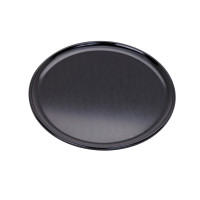 plateau/assiette noir pour pizza en aluminium anodisé  H8mm