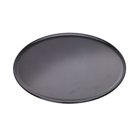 Plateau/assiette noir pour pizza en aluminium anodisé   H8mm