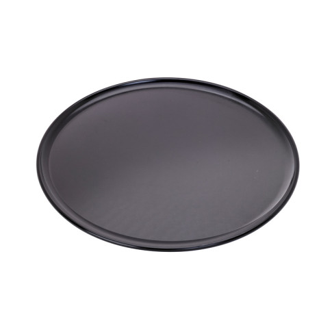 plateau/assiette noir pour pizza en aluminium anodisé  H8mm