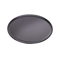 Plateau/assiette noir pour pizza en aluminium anodisé   H8mm