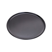 Plateau/assiette noir pour pizza en aluminium anodisé  H8mm