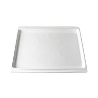 Square clear PET lid for catening tray 380x280mm H40mm