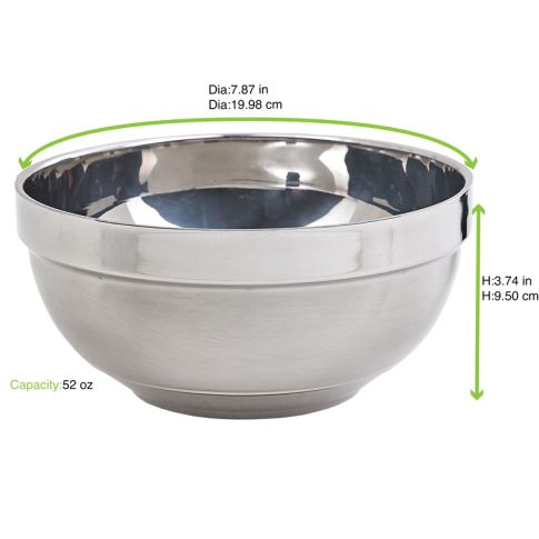 NOXBOX Stainless steel Bowl H95mm 1500ml