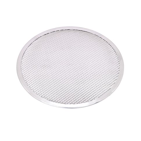 Grille à pizza ronde aluminium à fond ajouréH4mm