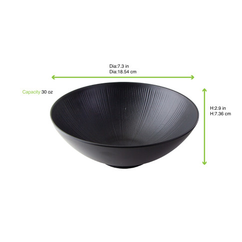 Black Phoenix reusable black bowl   H73mm 900ml