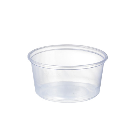 Pot Deli rond plastique PP transparent  H60mm 350ml