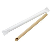 Kraft beveled straw for Bubble Tea   H200mm