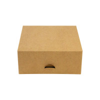 Kraft brown cardboard pastry box 140x140mm H60mm