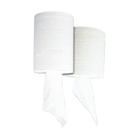 White center-fed kitchen paper roll 2 ply   H180mm