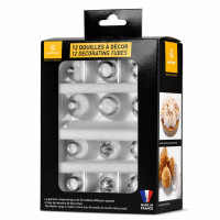 Set of 12 transparent copolyester sleeves 177x127mm H68mm