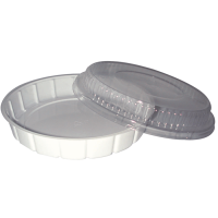 Round white PS plastic salad bowl  H30mm 600ml
