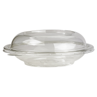 Round transparent PET salad bowl with lid   H40mm 750ml