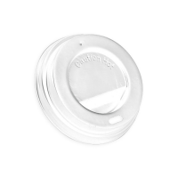 White PS plastic coffee cup lid   H12mm