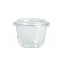 Clear round PET plastic dessert cup   H114mm 500ml