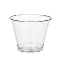 Clear PET plastic cup  H74mm 270ml