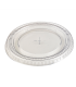 Clear PET plastic flat lid with straw slot   H10mm