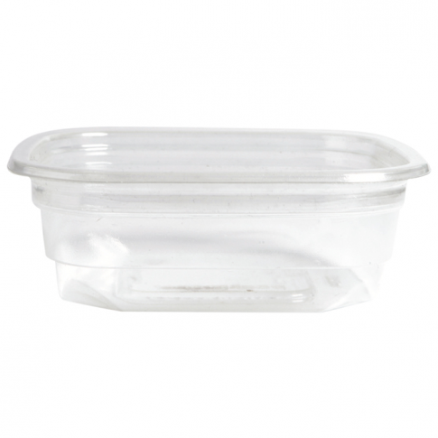 Square transparent PLA deli container  60x40mm H50mm 350ml