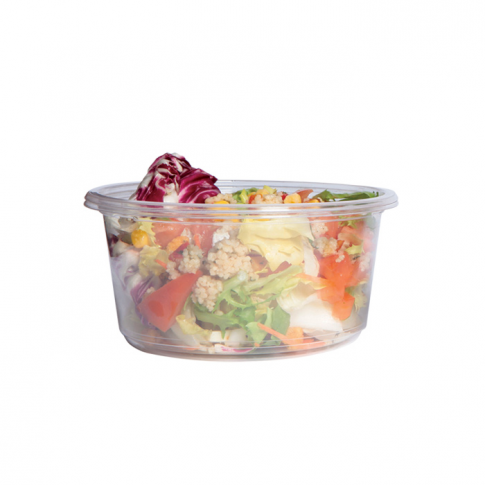 Round transparent PLA "Deli" container   H55mm 600ml