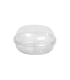 Pot Deli rond PET transparent avec couvercle dôme   H48mm 125ml