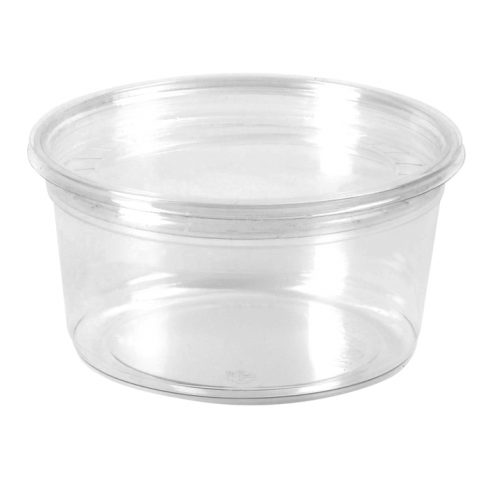 Round transparent PET deli container    H79mm 525ml