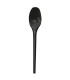 Black PS plastic dessert spoon  125