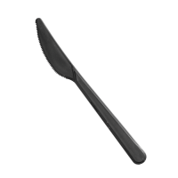 "Lux" black PS plastic knife 180