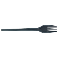Black PS plastic fork  170