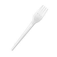White PS plastic fork 168