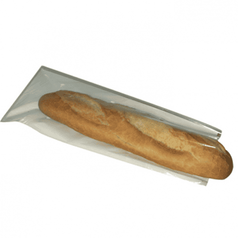 Sac sandwich plastique transparent à fond blanc  130x360mm