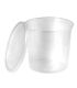 Clear round PP plastic box with lid  H125mm 870ml
