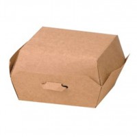 Brown cardboard burger box  95x95mm H50mm