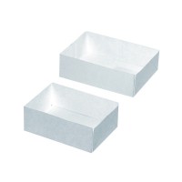 Boîte pâtissière carton blanc sans couvercle 200x130mm H50mm