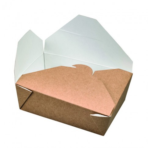 "Nature" biodegradable kraft meal box 800ml 140x100mm H50mm