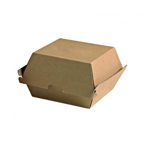 Micro-kraft reinforced cardboard burger box  145x130mm H100mm