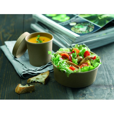 "Buckaty" round kraft cardboard salad bowl   H75mm 1000ml