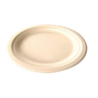 White round sugarcane fibre plate  H20mm