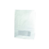 White paper bloomer bag with window     H220mm