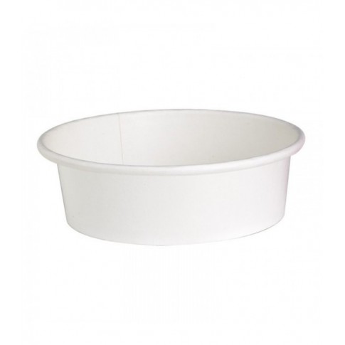 White cardboard lid for hot and cold foods   H16mm