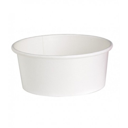 White cardboard lid for hot and cold foods   H16mm