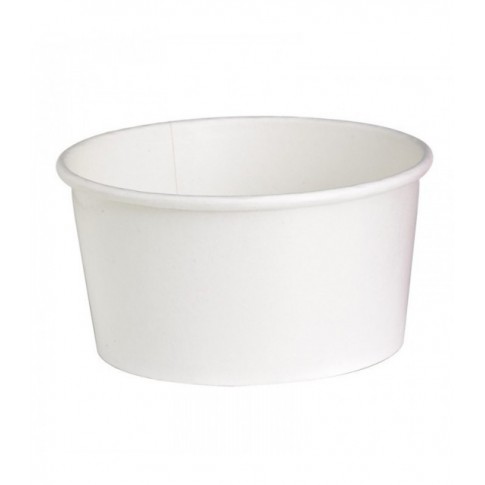 White cardboard lid for hot and cold foods   H16mm