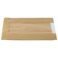 Kraft paper bag with window  220x60mm H140mm