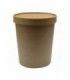 Kraft cardboard cup with cardboard lid for hot and cold foods   H135mm 940ml