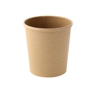 Kraft cardboard cup for hot and cold foods 490ml Ø97mm  H102mm
