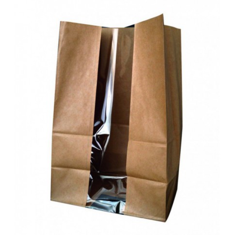 Sac SOS papier kraft brun avec fenêtre  180x110mm H265mm