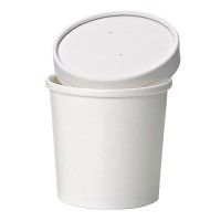 Pot carton blanc chaud et froid 490ml Ø97mm  H100mm