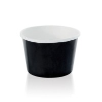 Black paper cup for hot and cold foods 200ml Ø90mm  H48mm