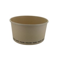 "Buckaty" round bamboo fiber cardboard salad bowl   H78mm 1000ml